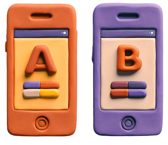 A/B test graphic